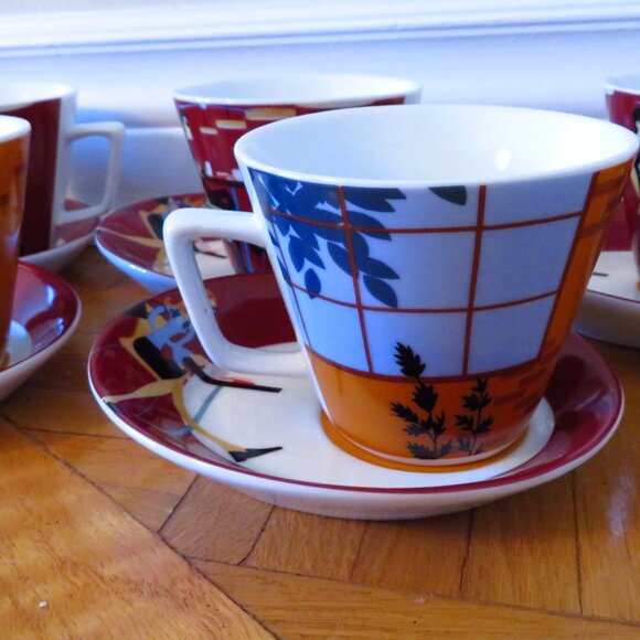 2000 MCM Toscana Adamo Import LTD tea/cappuccino cup and saucer set of 7 - Picture 7 of 7